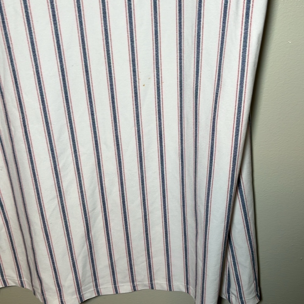 MNG Basics short sleeve tunic shirt, white with red/blue stripes, womens size 6 - Picture 6 of 6